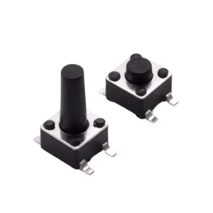 Botão tátil diminuto do tato do mergulho de 4pin 4.5x4.5 SMD micro a altura momentânea do PWB do painel do interruptor SMT 4mm 8mm 10mm 12mm