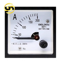 99T1 Pointer AC Voltmeter Listrik Tetap Pengukur Arus Amperemeter 10/20/30/40/50/75/80/100/200/300/5A 48*48mm 99T1-A