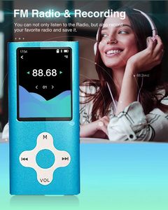 Tùy chỉnh mp3 mp4 âm nhạc Máy nghe nhạc với màu xanh răng 5.2 HIFI âm thanh Shuffle vòng lặp đơn FM Đài phát thanh được xây dựng trong loa ghi âm giọng nói - Product Image 4