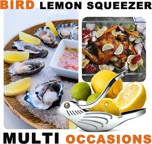 Chim hình dạng máy ép trái cây bạc Thép không gỉ sang trọng xách tay mini trái cây chanh Máy ép trái cây Lime citrus Máy ép trái cây ép - Product Image 5