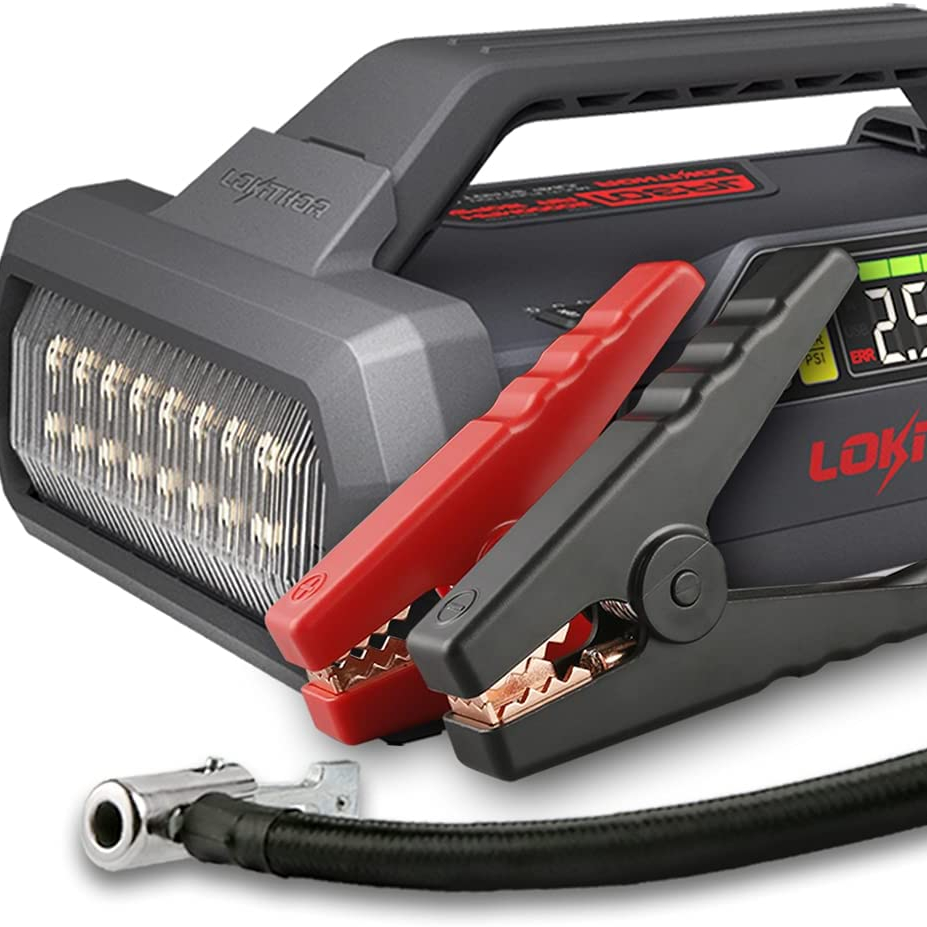 Пусковое устройство с воздушный компрессор аварийный аккумулятор зарядного устройства 12В/2000A светодиодный дисплей Автомобильный аккумулятор бустер 150 фунтов/кв. дюйм шин