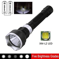 Lampe de plongée sous-marine en métal, haute puissance, imperméable, Rechargeable, ensemble de lampes de poche pour plongée sous-marine