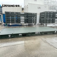 Plateforme de conteneur maritime de 20 pieds certifiée CSC de la marque JUNYANG avec plancher en acier Corten, base en acier renforcé, capacité de 30 conteneurs, à vendre