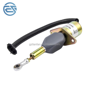 Válvula solenoide de apagado de motor para excavadora 24V 3930234, válvula de corte de combustible diésel para motor 6CT8.3 6D114 PC300-7 PC350-7 PC200-7 - Product Image 2