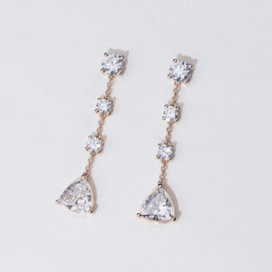 Pendientes de Diamantes de Oro Rosa de 18K MSE-875 de Messi Jewelry para Mujer - Product Image 2