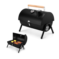 Barbecue à charbon de bois portable moderne en vente chaude, dispositif de sécurité contre les flammes, surface de cuisson antiadhésive pour 2-3 personnes, fer, jardin