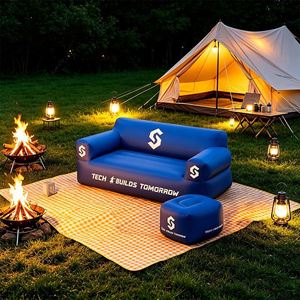 Otomana Inflable Portátil, Sofá Inflable Impermeable con Funda de Marca para Lanzamientos de Productos, Ferias Comerciales y Salas de Estar al Aire Libre - Product Image 1