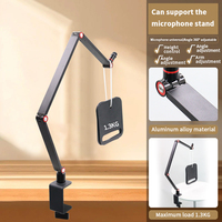 Support de micro en aluminium robuste pour bureau, bras articulé, moule privé OEM, usine certifiée BSCI depuis 18 ans, pour Blue Yeti SM7B Podcast Streaming Studio