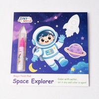Carte à colorier réutilisable et écologique avec stylo à eau magique pour enfants, personnalisable en usine, pour le dessin et les jeux créatifs