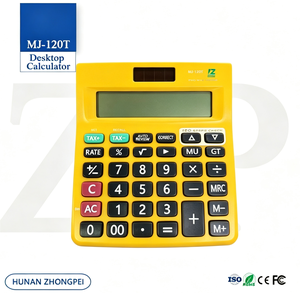 Calculadora de Escritorio MJ-120T Amarilla con PCB SKD, 12 Dígitos, Doble Alimentación Solar y Batería, Función de Verificación de Impuestos de 150 Pasos, Coma de 3 Dígitos - Product Image 1