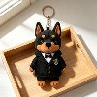 Porte-clés en peluche personnalisé avec logo, jouet doux en coton PP, cadeau de fête, tenue formelle, OEM ODM, vente en gros