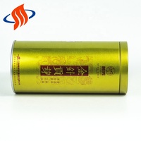Emballage liquide lingot de toiture tube d'étain emballage tablette d'encens boîtes de café vides peut thé en métal rond barre d'or boîte en fer blanc doré