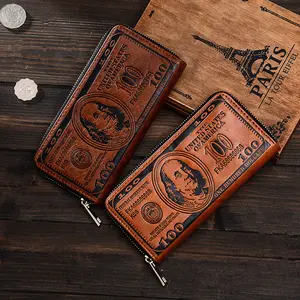 New cross-border special US dollar retro men's personalized creative long hand Wallet