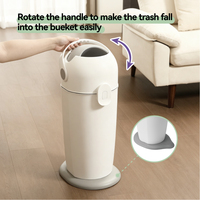 Poubelle en plastique PP anti-odeur, grande capacité, pour cuisine, stockage domestique, déchets humides et litière pour chat, idéale pour les couches de bébé