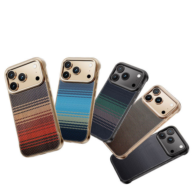 ultra Thin Aramid Fiber Magnetic Suction Phone case Without Borders Back Phone case Cover for iPhone 17 16 15 14 Pro Max