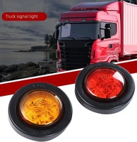 Nouveau 2 \ "rond LED feu de dégagement latéral 12V/24V feux de signalisation rouges pour camions remorques CIMC pièces de véhicule et accessoires d'éclairage de voiture