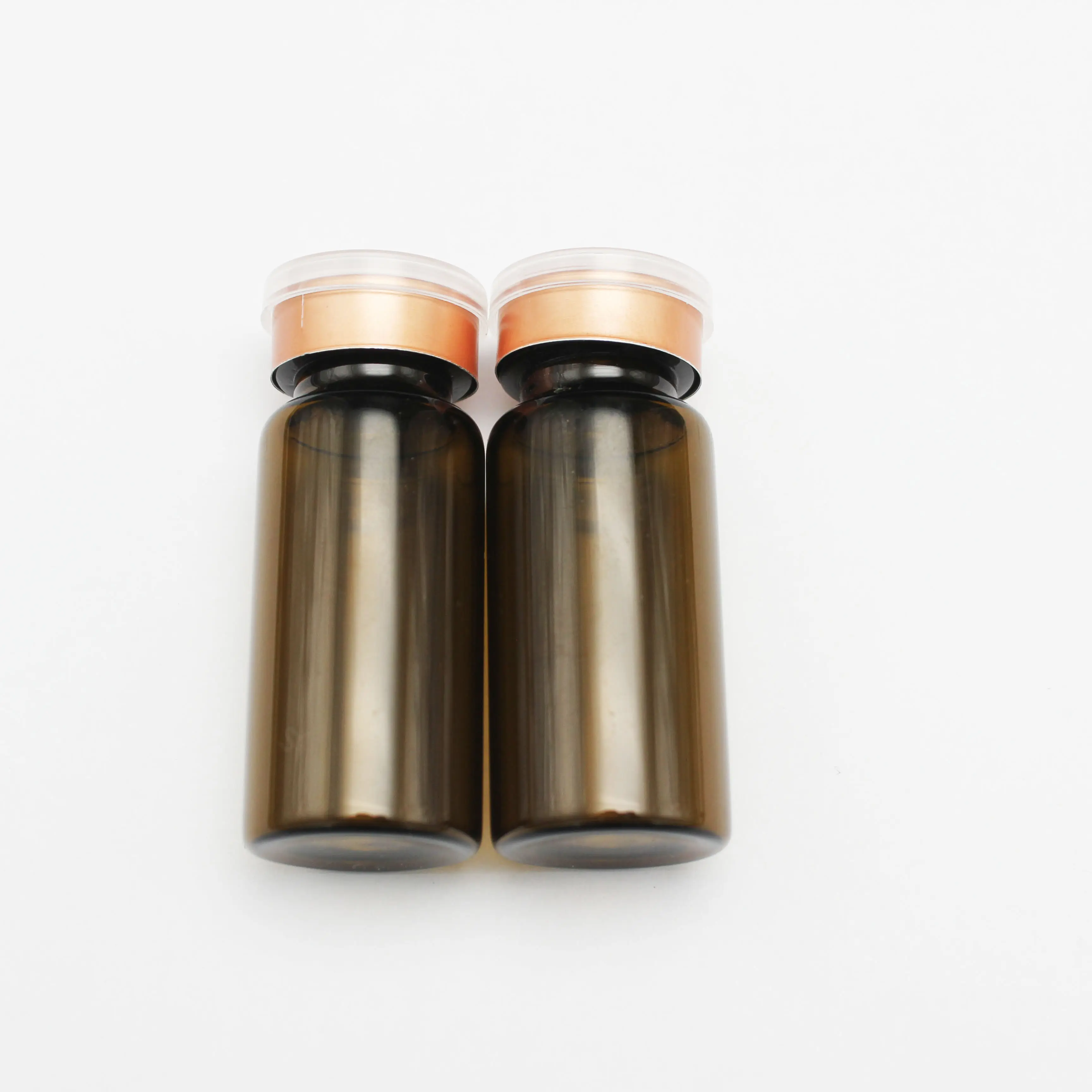 Toptan boş cam enjeksiyon tübüler flakon amber sıvı tıbbi şişe 10ml penisilin şişe