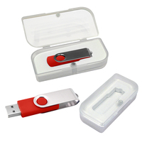 Memoria USB Giratoria con Logotipo Personalizado, Caja Transparente de PP, Multicolor, para Promociones Empresariales