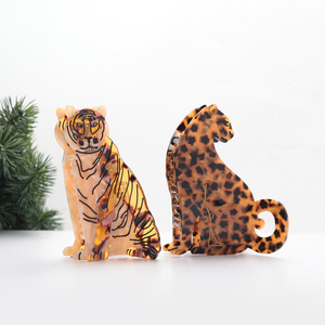 Cá nhân cellulose acetate móng vuốt tóc hổ và báo tóc <span class=keywords><strong>Claw</strong></span> Clip tùy chỉnh chất lượng cao móng vuốt tóc - Product Image 2