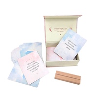 Cartes d'affirmations positives de haute qualité personnalisées en papier pour usage familial, jeu de solitaire classique, vente en gros premium