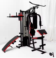 Banc de fitness multifonctionnel 3-en-1 pour la maison, machine d'exercice, ensemble d'haltères pour squats, tractions et sit-ups WOT FITNESS 150 LBS