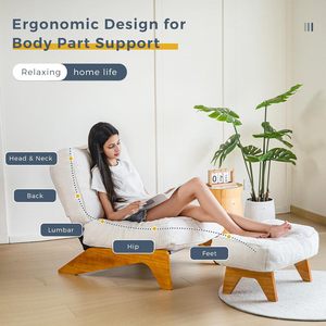 Kursi ruang tamu RH Sofa kompresi tunggal kursi aksen dapat disesuaikan Ottoman bantal tebal kursi ruang duduk - Product Image 2