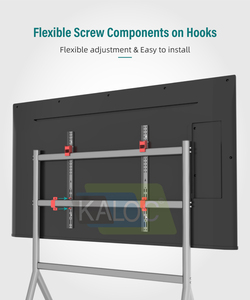 KALOC AS120 Carrello <span class=keywords><strong>TV</strong></span> con <span class=keywords><strong>Supporto</strong></span> a Quattro Gambe, Piantana da Pavimento per <span class=keywords><strong>TV</strong></span> fino a 100 Pollici, <span class=keywords><strong>Supporto</strong></span> a Parete, Espositore Pubblicitario per Schermo Piatto - Product Image 3