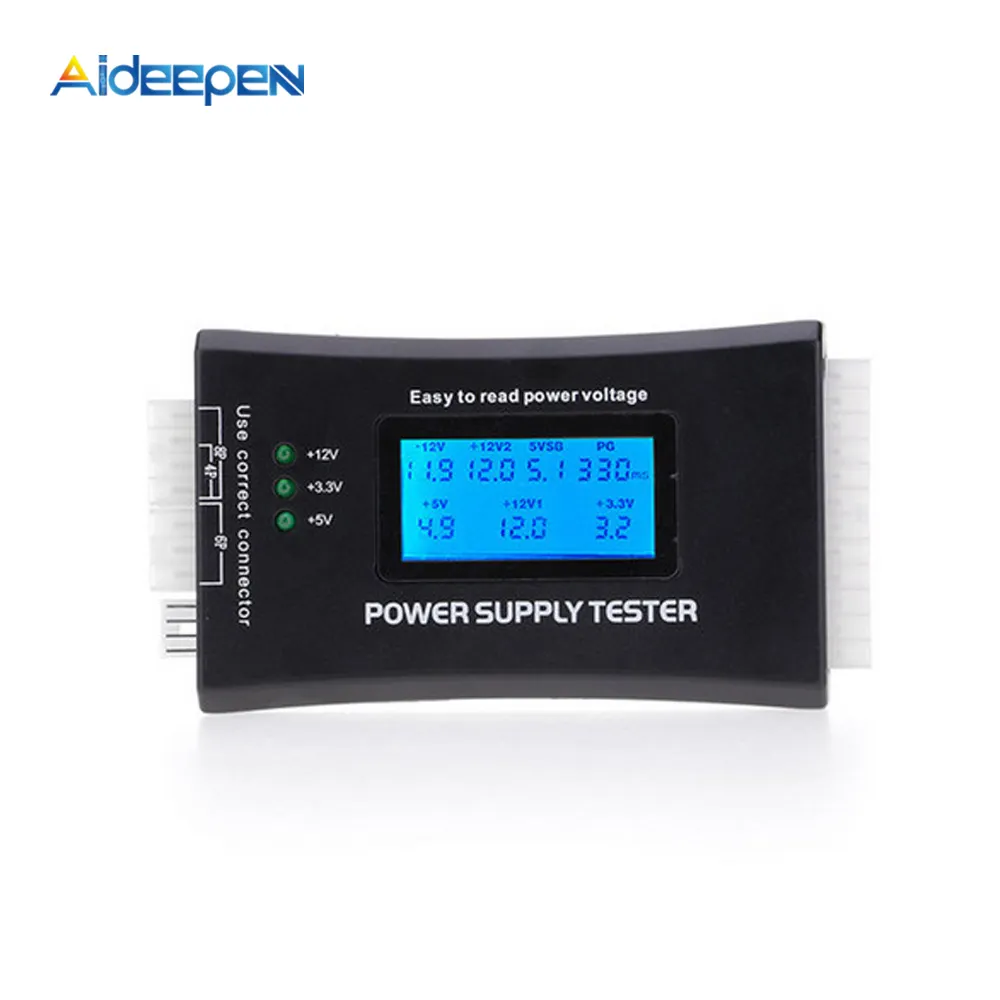 Multifunction Digital LCD PC Computer LCD Power 20/24 Pin Power Supply Tester Check Quick Bank Supply Power Digital LCD tester