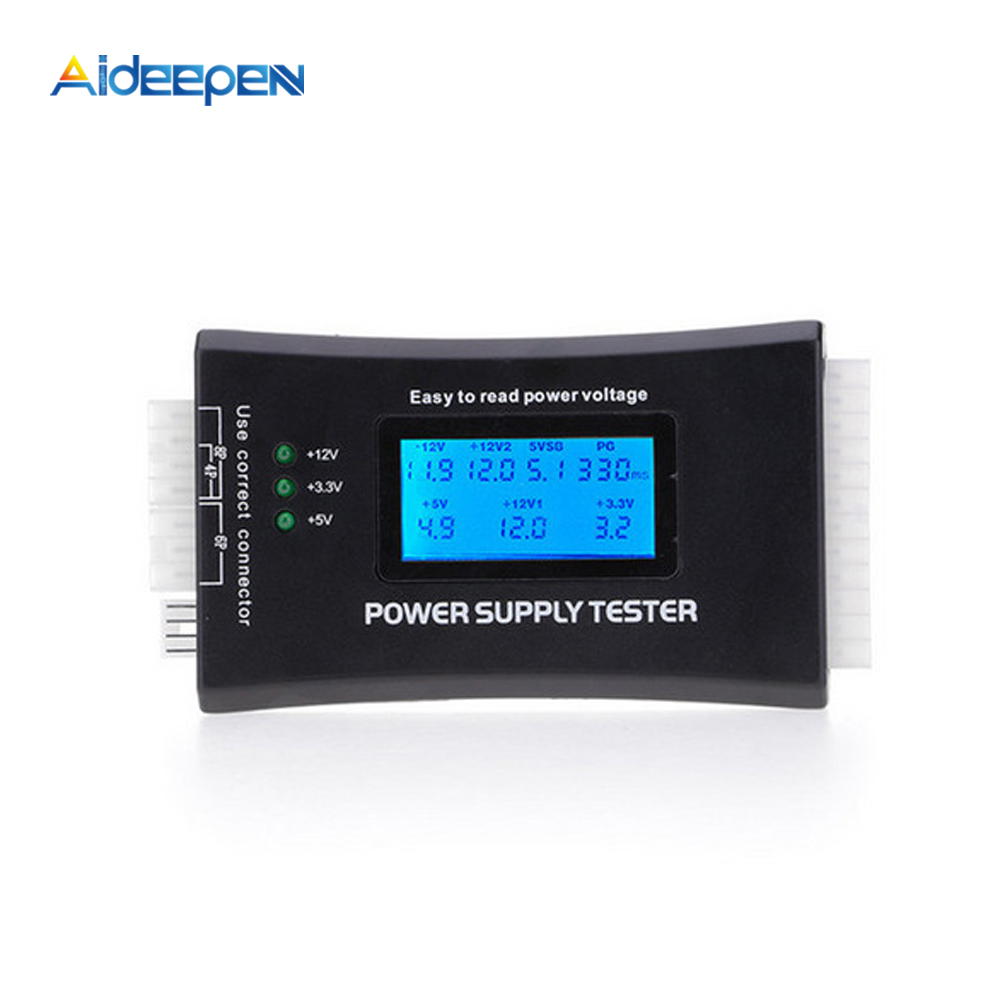 Многофункциональный цифровой ЖК-ПК компьютер ЖК-питание 20/24 Pin тестер источника питания Проверка быстрого блока питания цифровой ЖК-тестер