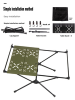 Table de camping pliable moderne ultra-légère - Table tactique en aluminium portable IGT Randonnée Cyclisme Extérieur Mobilier d'extérieur