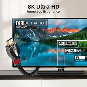 <span class=keywords><strong>Câble</strong></span> <span class=keywords><strong>Hdmi</strong></span> 2.1 pour vidéo Hd 4K 3D, tressé, haute vitesse, pour PS4, 8K 60Hz, plaqué or, pour lecteur multimédia - Product Image 4