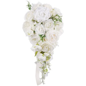 Bouquet de <span class=keywords><strong>mariage</strong></span> pour demoiselles d'honneur, roses artificielles haut de gamme, décorations de <span class=keywords><strong>mariage</strong></span> bricolage - Product Image 6
