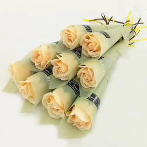 Oso de Rosa artificial perfumado realista de 25cm, decoración para graduación, <span class=keywords><strong>Navidad</strong></span>, Día de San Valentín, elegante Regalo De Rosa para mamá - Product Image 6