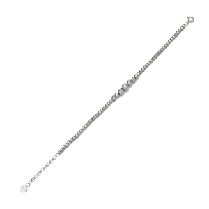 Italian Handcrafted 925 Sterling <strong>Silver</strong> Bead Ball Chain Bracelet Exquisite 3/4/5/6mm Diamonds Gold Plated <strong>Bangles</strong> for Women <strong>Men</strong> - Product Image 2