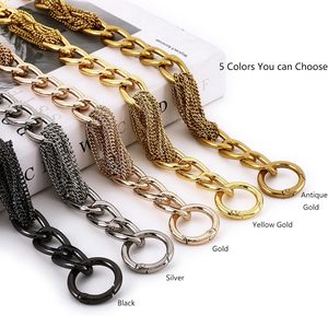Yichain Classy Metal Tassels <b>Bag</b> Chains Purse Handles Shoulder <b>Strap</b> <b>Replacement</b> Charms Accessories Antique Gold Big - Product Image 5