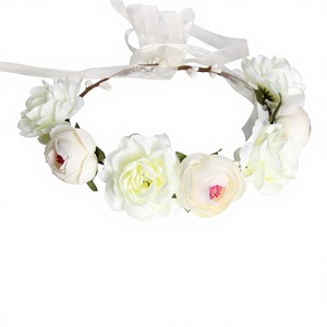 Diadema <span class=keywords><strong>de</strong></span> <span class=keywords><strong>Flores</strong></span> Bohemia <span class=keywords><strong>para</strong></span> Mujer, Corona <span class=keywords><strong>de</strong></span> <span class=keywords><strong>Flores</strong></span> <span class=keywords><strong>de</strong></span> Color Sólido, Accesorios <span class=keywords><strong>para</strong></span> Novia y Boda - Product Image 2