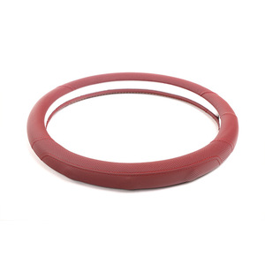 غطاء عجلة قيادة من الجلد الصناعي المخيط بنقشة المسام، مضاد للانزلاق ومناسب لجميع المواسم - Product Image 4