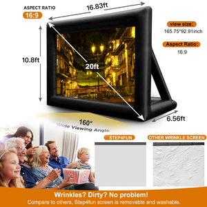 Factory Customized Family Outdoor <b>Projector</b> Inflatable Portable Movie Screen Outdoor Inflatable Screen Portable <b>Light</b> Screen Fac - Product Image 2