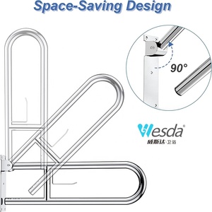 <span class=keywords><strong>Barre</strong></span> d'appui <span class=keywords><strong>de</strong></span> sécurité pour toilettes en acier inoxydable WESDA, barres d'appui rabattables, porte-papier pour personnes âgées, utilisation en hôpital, accès pour personnes handicapées dans la salle <span class=keywords><strong>de</strong></span> bain - Product Image 5
