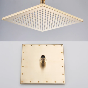 Ensemble de douche de bain thermostatique doré Mélangeurs de douche dissimulés de salle de bain 6pc SPA Jets de <span class=keywords><strong>massage</strong></span> Pomme de douche à effet pluie - Product Image 3