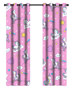 Enfants Microfibre Fenêtre Rideau 100% Polyester Tissu Dessin Animé Motif Pépinière Enfants Chambre Traitement Inclus - Product Image 2