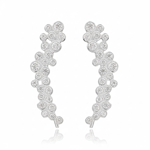 CZ Stone <b>Ear</b> <b>Cuff</b> Silver <b>Earring</b> Wholesale Handcrafted 925 Sterling Silver Turkish Jewelry - Product Image 2
