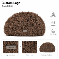 Sac à main dôme en fausse fourrure bouclée marron, directement de l'usine, avec plaque métallique à logo personnalisé, OEM ODM, développement d'échantillons, vente en gros