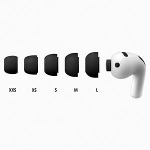Embouts d'oreille de remplacement de 5 tailles compatibles avec les AirPods Pro3, embouts d'oreille en silicone pour les AirPods Pro 3, écran de protection contre la poussière intégré - Product Image 1