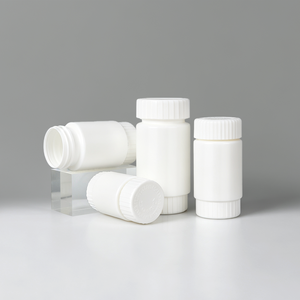 Flacon vide en plastique pour pilules et capsules, multi-spécifications, avec bouchon à vis de sécurité à roulettes - Product Image 3