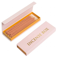 Boîtes d'emballage de luxe rigides magnétiques pour bâtonnets d'encens avec impression de logo personnalisé pour cônes d'encens