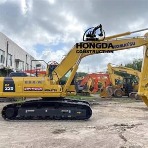 Pelleteuse sur chenilles Komatsu PC220 d'occasion de 22 tonnes avec moteur en bon état, pompe à engrenages pour boîte de vitesses - Product Image 4