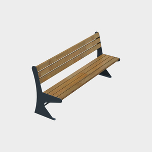 Banc d'extérieur en bois BDB avec pieds en métal, sans accoudoirs - Product Image 4