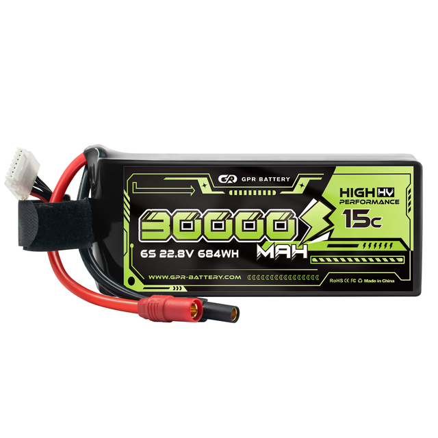 OEM GPR POWER Factory High Capacity 12S 6S 22.8V 30000Mah 25C Lipo Lithium Battery Pack FPV UAV Drone Lipo Battery