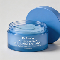 Patchs Hydrogel pour les Yeux à la Caféine Bleue, Couvrance Totale, Peptides, Adénosine, Niacinamide – OEM/ODM Soins de la Peau